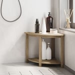 Banc de douche d'angle Ètagère de Rangement de douche 50x40x45 cm Bois massif de teck 54756