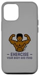 iPhone 12/12 Pro Exercise Your Body and Mind Health Fitness Gym Trainer Hiit Case