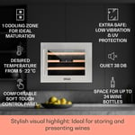 Wine Cooler Built-In Drinks Fridge Wine Fridge Glass Door Bar Fridge 24 Bottles