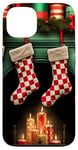 iPhone 13 Christmas Stockings Hung by the Fireplace Case