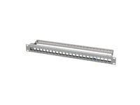 Logilink 48,30 Cm (19") Keystone Patch Panel, 24 Porter, Lys Grå (Ral7035), 1 U, Skjermet, For Opptil 24 Keystone-Moduler, - 1 Stk (Nk4057)