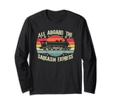 Retro Wagon Train Lover Model Train Railroad Conductor Funny Long Sleeve T-Shirt