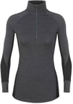 Icebreaker 260 Zone LS Half Zip W's jet heather/black S