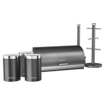 Morphy Richards Kitchen Storage Set,Stainless Steel, Titanium, 6 Piece - 974113