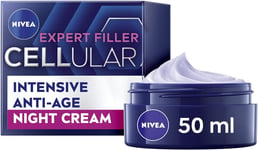 NIVEA Hyaluron Cellular Filler Anti-Age Night Cream (50ml), Night Cream for Wome