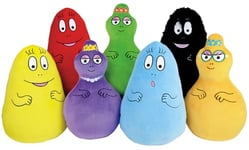 Barbapapa Lot de 7 Peluches +/- 28 cm Souple et Douce : Barbouille, Barbalala, Barbidur, Barbotine, Barbibul, Barbabelle et Barbidou