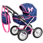 Kinderplay Poussette Poupee, Poussette Jouet - Poussette Landeau Bebe pour Poupée, Gondola, Poignée Hauteur Entre 33 et 63 cm, Ce Landau Est Plus Facile à Pousser pour Les Enfants, KP0262T