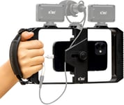 Smartphone Vidéo Rig Handheld Avec Dragonne, Filmmaking Cage, Stabilisateur Phone Pour Iphone 13 12 11 Pro Max X Xs Galaxy S21 Andorid, Video Stabilizer Grip Pour Vlogging Youtube [Pho061758]