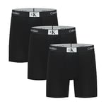 Calvin Klein Men's Boxer Brief 3pk 000nb3529a Boxer Briefs, Black (Black, Black, Black), S