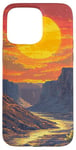 Coque pour iPhone 15 Pro Max Grand Canyon At Dawn Vintage Paysage graphique