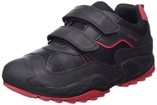 Geox Garçon J New Savage Boy A Chaussures, Black/Red, 26 EU