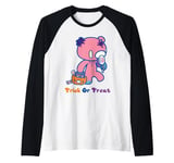 Gloomy Bear Naughty Grizzly Halloween Trick Or Treat Candies Raglan Baseball Tee