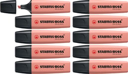 Highlighter - STABILO BOSS ORIGINAL NatureCOLORS - Pack of 10 - Sienna