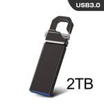 Clé USB portable en métal haute vitesse,clé USB,disque flash,clé USB,3.0 Go,2 To,1 To,SSD,512 Go - Type dark grey 2TB