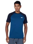 THE NORTH FACE Men's Tanken Raglan T-Shirt, Monterey Blue-Aviator Navy, S