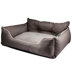 UNITED COLORS OF BENETTON. Pets | Hundebett | Braun | Maße 90x70x28 cm | Ergonomisches Bett für Große Hunde | Maschinenwaschbarer Bezug