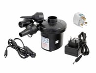 Elektrisch Air Pump Inflator Camping Bed Pool Outdoor 230V 12V Home Car #1128