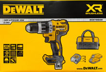 DEWALT 18V XR Li-Ion DCD796D2W Compact Hammer Drill Driver 2 AH Batteries & Bag