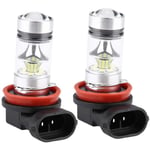 Beijiyi - H11 Ampoules Phares, 2x H8 H9 H11 6000K Super Blanc 100W led Ampoules Phares Kit Fog Car Driving Light