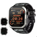 Blackview Montre Connectée Homme Appel Bluetooth Notification par SMS Fréquence cardiaque 10M Étanche,100 modes sport Montre Sport