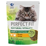 Perfect Fit Natural Vitality Croquettes pour chats adultes – convient aux chats stérilisés – Nourriture complète avec des ingrédients naturels - Pack de 6 x 1kg