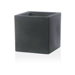 Teraplast - Vase Schio Cubo 30 cm - Granite