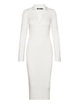 Gina Tricot Collar Knitted Dress Vit