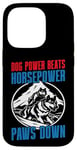 Coque pour iPhone 14 Pro Dog Power bat Horsepower Paws Down Mushing