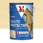 V33 Lasure Bois extérieur Incolore satin - Haute Protection 8 ans - Haute résistance hydrofuge et anti-UV - Résiste aux variations du bois - Ecolabel, résine d'origine végétale - 5L