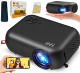 A10 Mini Projecteur Portable ¿ Vidéoprojecteur Full Hd 1080P, Wifi 2.4/5Ghz, Led, Hdmi, Idéal Pour Home Cinema, Compatible Ios & Android, Compact Et Facile À Transporter