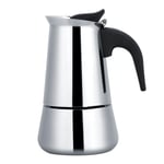 Portable Stainless Steel Coffee Pot Moka Maker Mocha Pot (200ml)