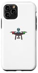 Coque pour iPhone 11 Pro Design drôle de pilote de drone extraterrestre OVNI.