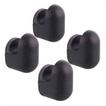 WAGNER - hooks4home - Crochet mural design PILL, set de 4 pièces - 51 x 32 x 37 mm, plastique bio recyclé, noir - Made in FR - 17040024