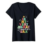 Womens In My Very Merry Bowler Era Christmas Groovy Retro Group V-Neck T-Shirt