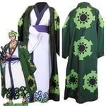 Anime Roronoa Zoro Kostym Wano Kuni Land Kimono Robe Hel dräkt Outfits Halloween Karneval Dräkt _ai_p Endast peruk L SQBB