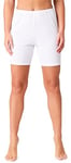 Bellivalini Femme Pantalon Court Shorts de Soie de Viscose BLV50-269 (Blanc, 3XL)