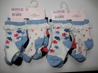 M&S Baby Girls Marks and Spencer Socks Age Size Newborn x 8