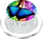 Butterfly Phone Grip Pop Out Holder Rainbow Butterfly Blue PopSockets PopGrip for MagSafe