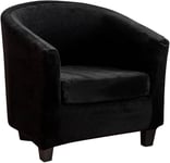 Housse De Fauteuil Chesterfield Cabriolet 2 Pièces Housses Fauteuil De Club 1 Place Extensible En Velours Housse Chaise Tullsta Cabriolet Noir