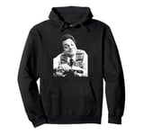 Actor David Jason Open All Hours B&W By Allan Ballard Pullover Hoodie