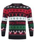 iClosam Pull de Noël pour Homme Christmas Sweater col Rond Pull Chaud en Tricot pour Noël