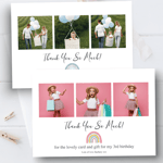 Personalised Photo Thank You Cards Rainbow Photo Birthday Thank You Notes x10