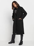 PixieGirl Petite Button City Coat, Black, Size 18, Women