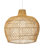 Privatefloor - Lampe de plafond en rotin - Lampe suspendue de style Boho Bali - Mai Bois naturel