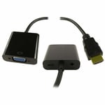 HDMI to VGA Converter + Audio Jack HD Digital Video Signal to Analogue Adapter