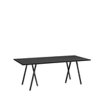 HAY Loop Stand matbord Black linoleum-black, 200 cm