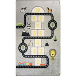 Vendorflair - Tapis Enfant Circuit de Voiture 120 x 160 cm - Gris – Qualité supérieure pour Maison, Appartement, Bureau – Style élégant et durable –