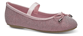 Skofus Barne-ballerina Rosa - Str. 28 - Tekstil/gummi/textile