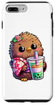 iPhone 7 Plus/8 Plus Kiwi Bird Drinking Bubble Tea Japanese Kimono Case