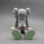 Kaws sittande modell leksaker PVC tecknad figur samlarobjekt docka bil interiör grå Gray